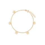 Bransoleta złota z motylami