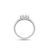 Pierścionek białe złoto z diamentami