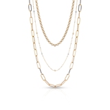 Naszyjnik złoty bicolor kaskadowy W.KRUK