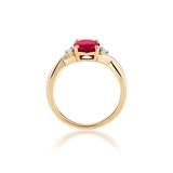 Pierścionek złoty z rubinem