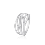 Pierścionek białe złoto z diamentami