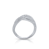 Pierścionek białe złoto z brylantami