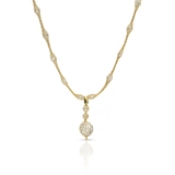 Naszyjnik złoty z cyrkoniami