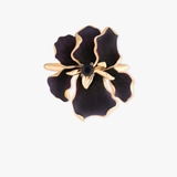 Pierścionek złoty Kwiaty Nocy Czarny Irys