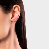 Kolczyki srebrne Kwiaty Nocy Różowy Bez