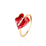 Pierścionek złoty Kwiaty Nocy Anturium