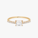 Pierścionek złoty z cyrkoniami Ceremonials