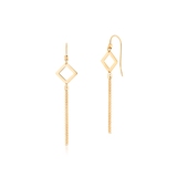 Kolczyki złote romby