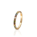 Pierścionek różowe złoto z brylantami