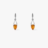 Kolczyki srebrne z bursztynem