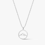 Naszyjnik srebrny z motywem gór