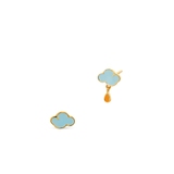 Kolczyki srebrne z motywem chmurki