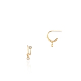 Kolczyki złote kółka z cyrkoniami