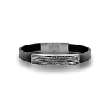 Bransoleta ze skóry i stali