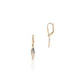 Kolczyki złote bicolor długie