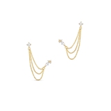 Kolczyki srebrne pozłacane z cyrkoniami