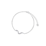 Bransoleta srebrna z cyrkoniami