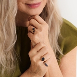 Pierścionek złoty Kwiaty Nocy Borówka