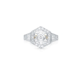 Pierścionek złoty z brylantami