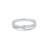 Pierścionek białe złoto z diamentami