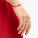 Bransoleta złota z muszlą i koralem Santorini