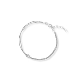 Bransoleta srebrna z kuleczkami