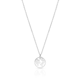 Naszyjnik srebrny kula ziemska