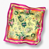 Chusta jedwabna Kwiaty Nocy Limonki