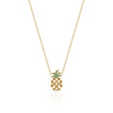 Naszyjnik srebrny pozłacany ananas