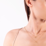 Kolczyki złote wiszące z sercem