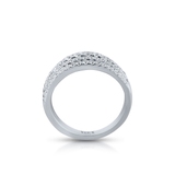 Pierścionek białe złoto z brylantami