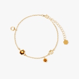 Bransoleta srebrna z bursztynem Miodowa