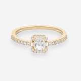 Pierścionek złoty z cyrkoniami