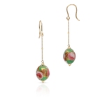 Kolczyki złote ze szkłem Murano