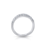 Pierścionek białe złoto z brylantami