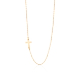 Naszyjnik srebrny pozłacany krzyżyk