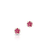 Kolczyki złote kolorowe gwiazdy