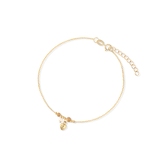 Bransoleta złota z perłą i sercem