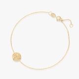 Bransoleta złota kółeczko z cyrkonią