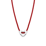 Naszyjnik sznurkowy z sercem