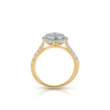 Pierścionek złoty z brylantami