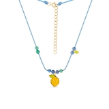 Naszyjnik sznurkowy z motywem cytrynki