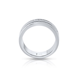 Pierścionek białe złoto z diamentami