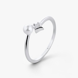 Pierścionek srebrny z perłą