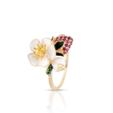 Pierścionek złoty Kwiaty Nocy