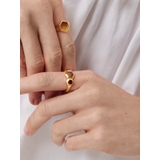 Pierścionek srebrny z bursztynem Miodowa