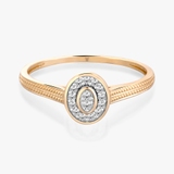 Pierścionek złoty z diamentami