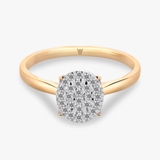 Pierścionek złoty z diamentami