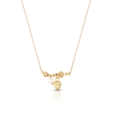 Naszyjnik złoty z perłą i sercem