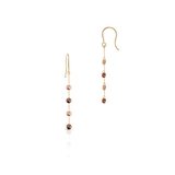 Kolczyki złote z kolorowymi cyrkoniami